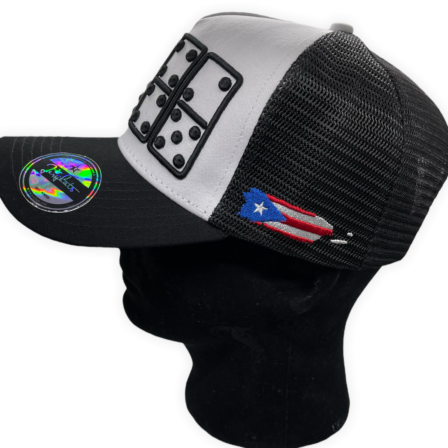787 PR Area Code Dominoes Trucker Hat