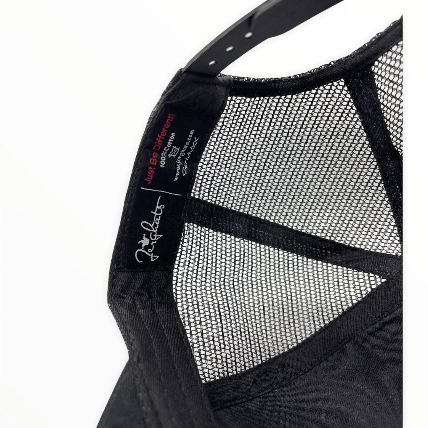 Jerghats Square Trucker Hat w/pins JERGHATS