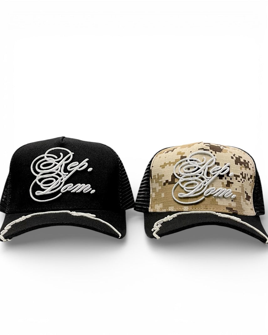 Hidden behind mesh design Rep Dom Trucker Hat • Hidden Panel Edition
