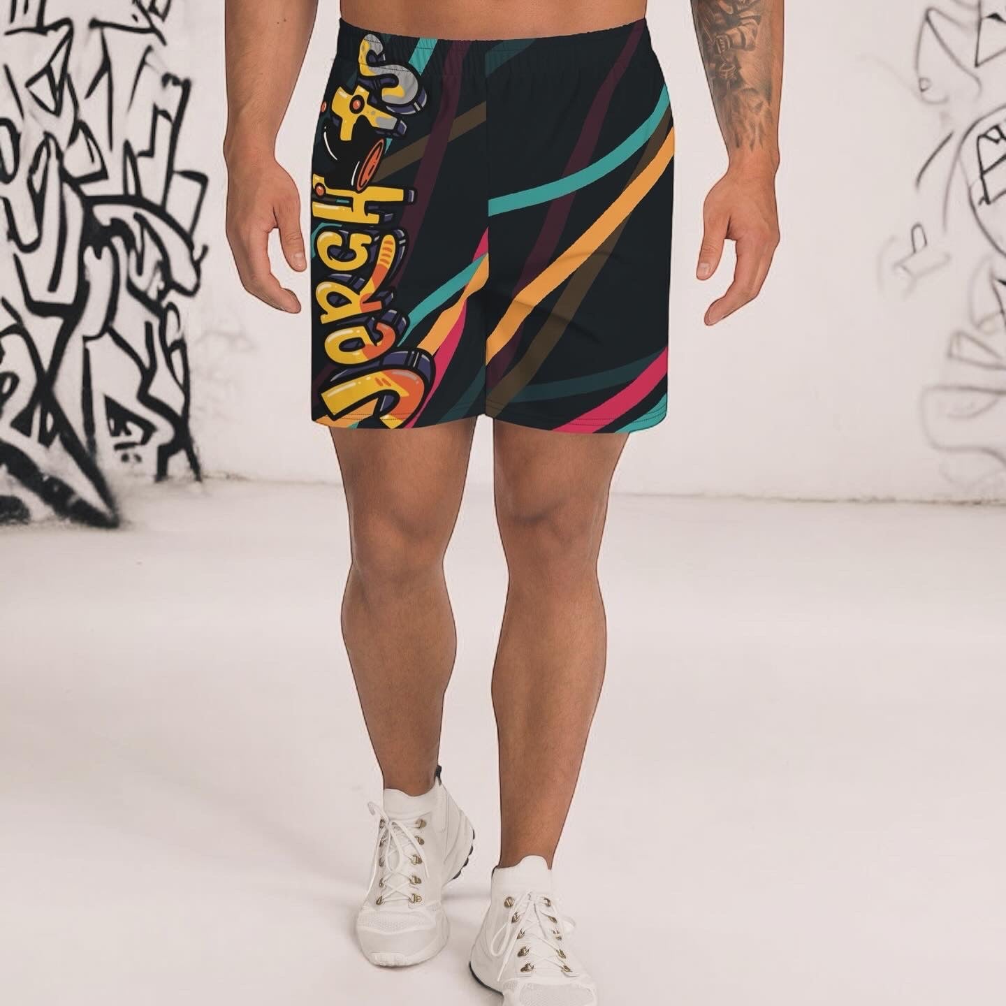 Jerghats Gffti Unisex Athletic Long Shorts