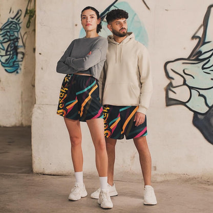 Jerghats Gffti Unisex Athletic Long Shorts