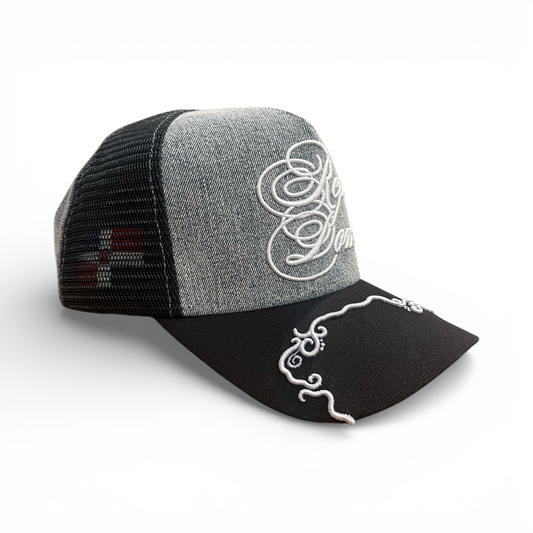 Rep Dom Trucker Hat w/partial under-mesh design