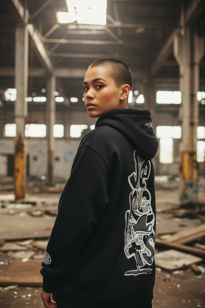 Puff Edge Design Hoodie