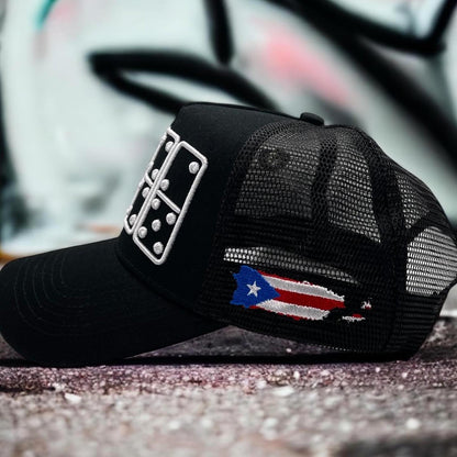 787 PR Area Code Dominoes Trucker Hat