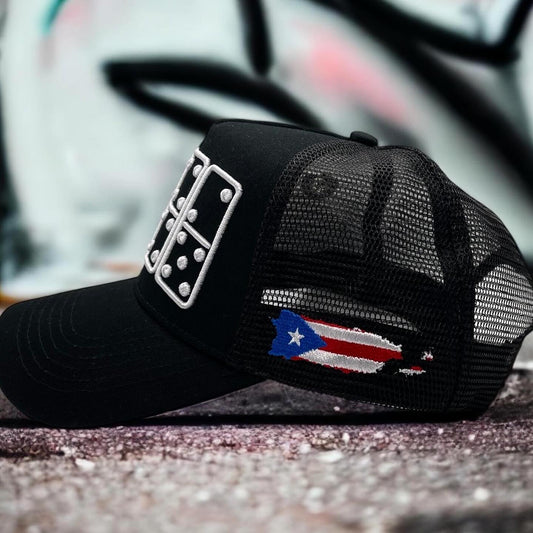 787 PR Area Code Dominoes Trucker Hat