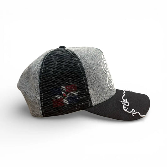 Hidden behind mesh design Rep Dom Trucker Hat • Partial Hidden Panel Edition  B&D JERGHATS