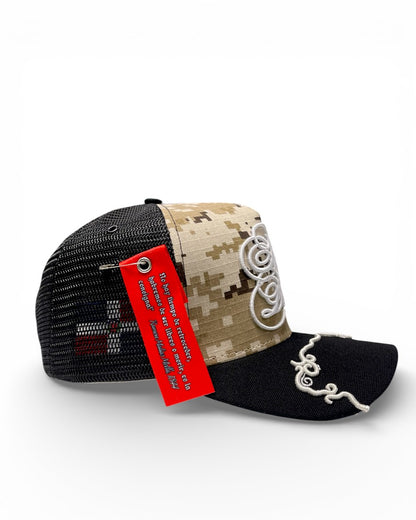 Hidden behind mesh design Rep Dom Trucker Hat • Hidden Panel Edition