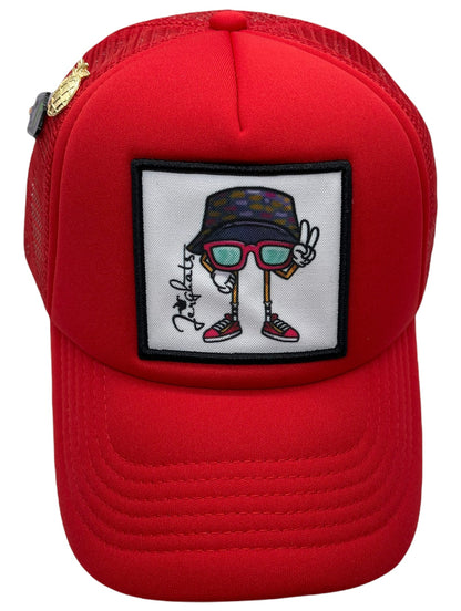 Mr. JHats Cartoon Trucker Hat w/pins