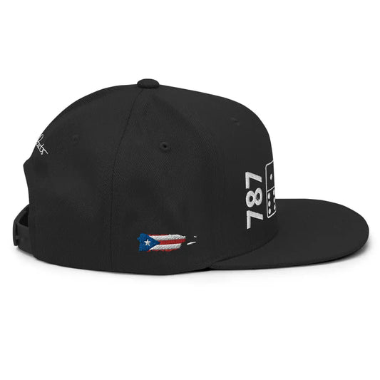 787 PR Area Code Dominoes Custom Snapback Hat JERGHATS