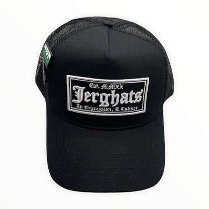 Jerghats Square Trucker Hat w/pins