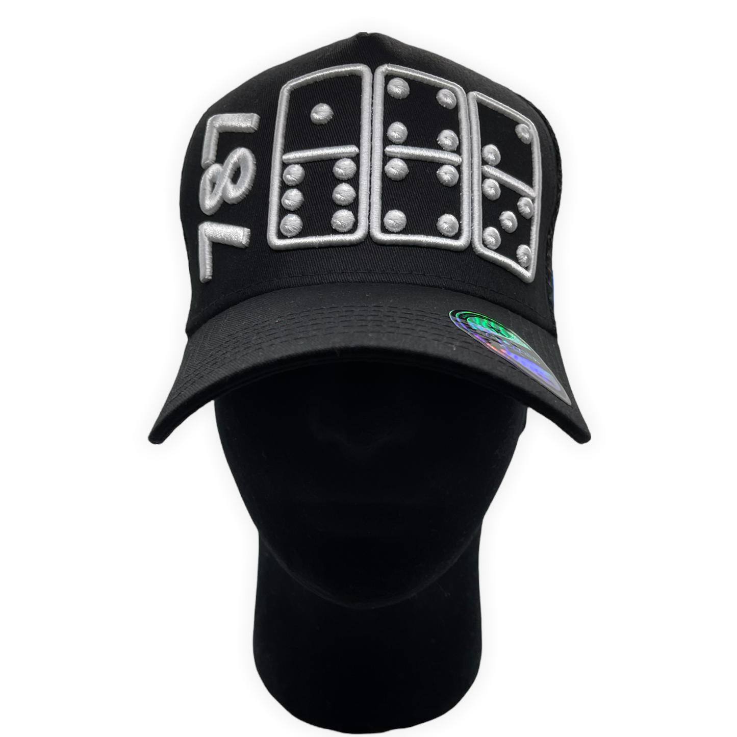 787 PR Area Code Dominoes Trucker Hat
