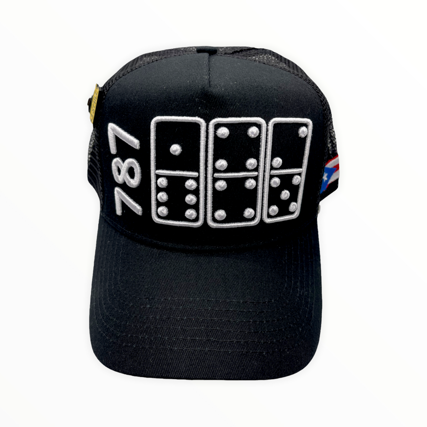 787 PR Area Code Dominoes Trucker Hat