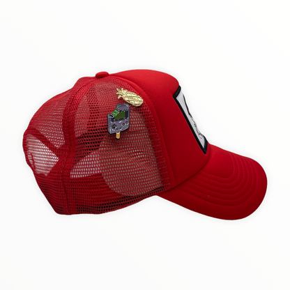 Mr. JHats Cartoon Trucker Hat w/pins