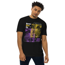 Load image into Gallery viewer, Never Give Up Men’s premium heavyweight tee
